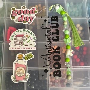 Book lover handcrafted bookmark by me